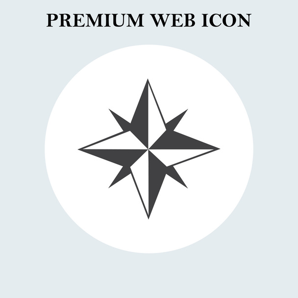 icono de brújula. vector web
 - Vector, Imagen