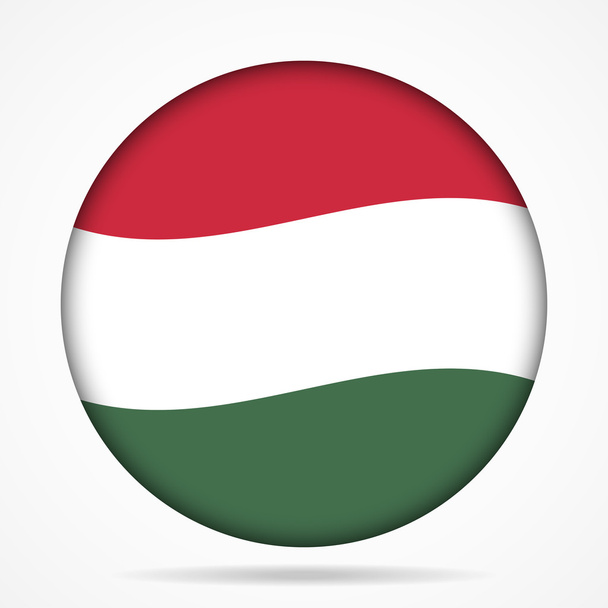 pulsante con bandiera sventolante dell'Ungheria
 - Vettoriali, immagini