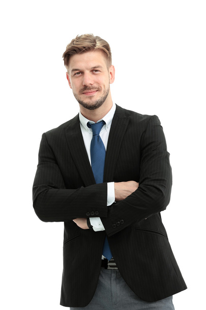 Successful business man on white background - Foto, afbeelding