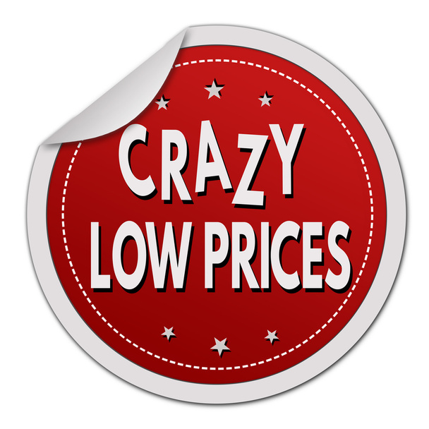 Pegatina de precios bajos locos
  - Vector, imagen