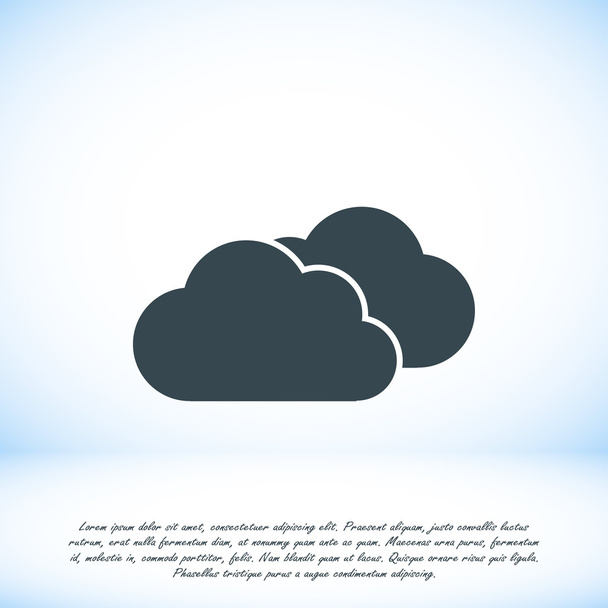 weather, cloud flat icon - ベクター画像
