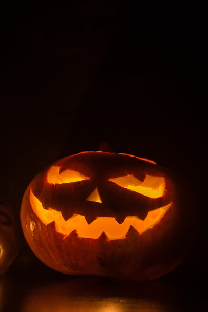 Halloween pumpkin on black - Fotó, kép