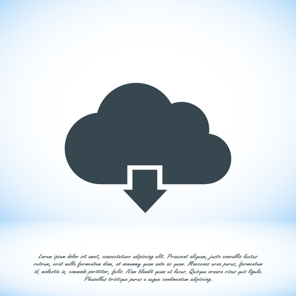 cloud flat icon - Wektor, obraz