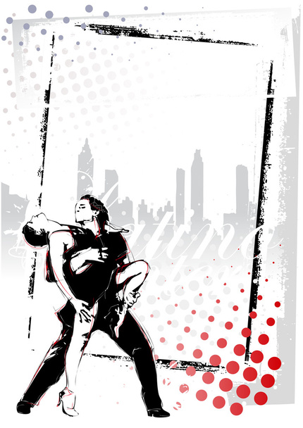 Танцевальный плакат
 - Вектор,изображение