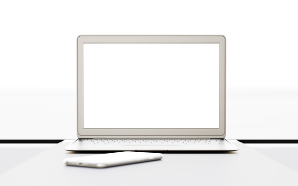 Schermo moderno del computer portatile
 - Foto, immagini