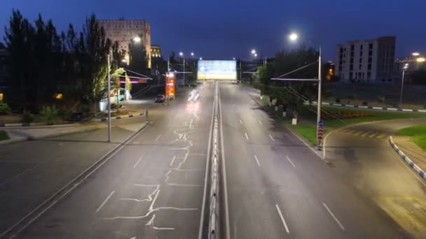 yol trafik gece 4 k hyperlapse - Video, Çekim