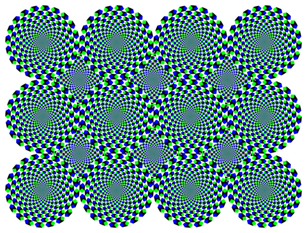 Forgó gyémánt kerék mozgás illúzió - Vektor, kép