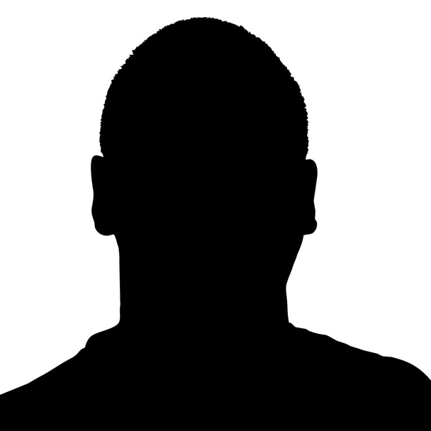 Mans Head Silhouette - Vector, Image