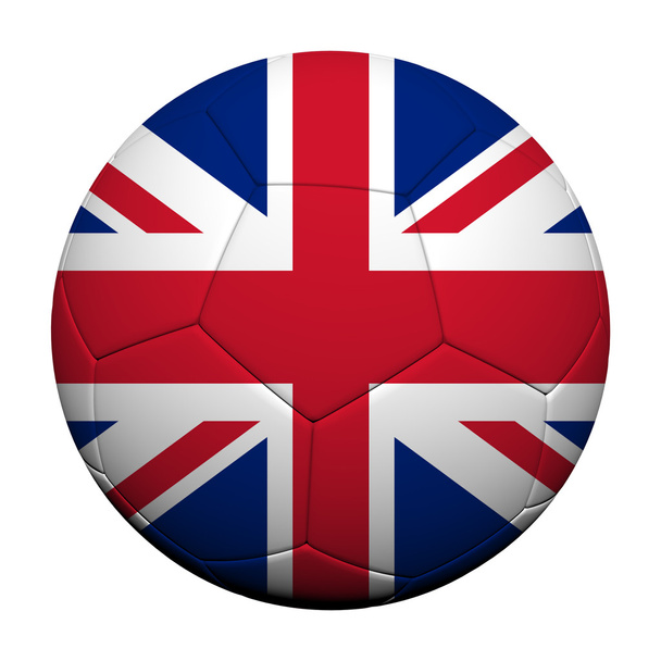 Padrão de bandeira da Grã-Bretanha 3d renderização de uma bola de futebol
 - Foto, Imagem
