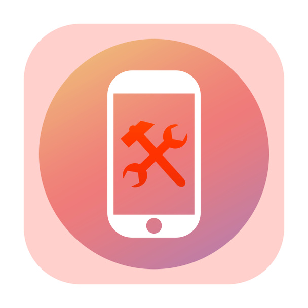 Smartphone maintenance icon - Photo, Image