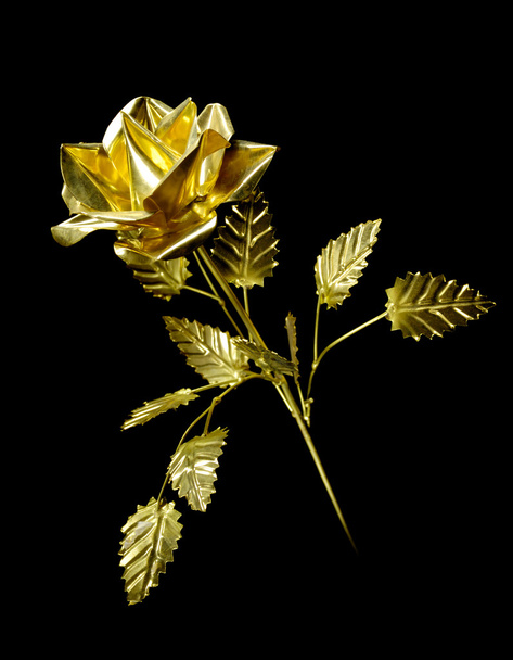 Yellow Metal Rose - Φωτογραφία, εικόνα