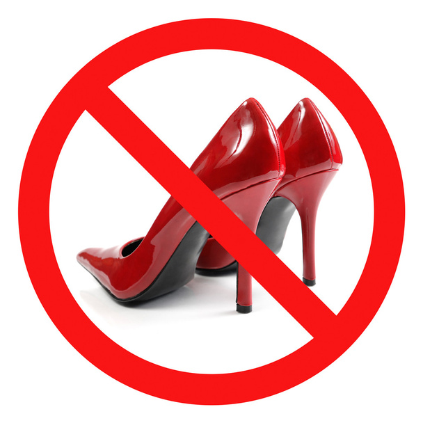 Crossed Red High-heel Shoes Sign - Photo, Image