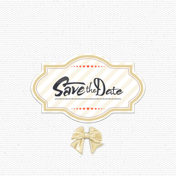 Save the date - calligraphic lettering badge label for design invitation - Vector, Image