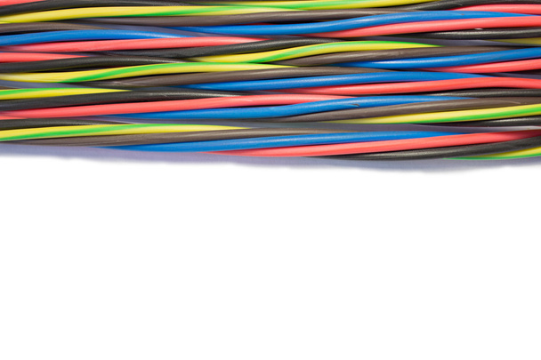 barevné elektrické dráty  - Fotografie, Obrázek