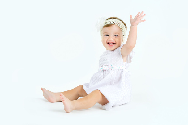 Bright closeup portrait of adorable baby - Foto, afbeelding