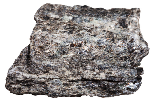 mineral esquisto de cuarzo-biotita aislado en blanco
 - Foto, imagen