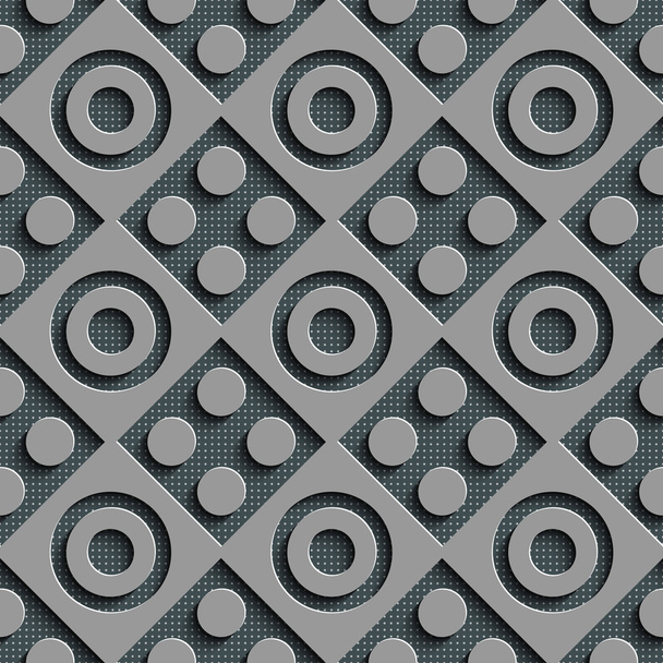 Seamless Square and Circle Pattern - Vecteur, image