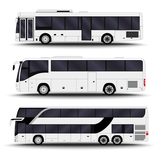 Busse, Lieferwagen und Minivans. - Vektor, Bild