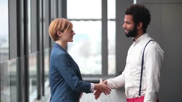  creative director and executive shaking hands - Footage, Video