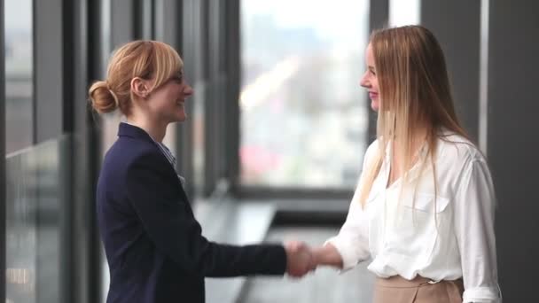 businesswomen shaking hands - Footage, Video