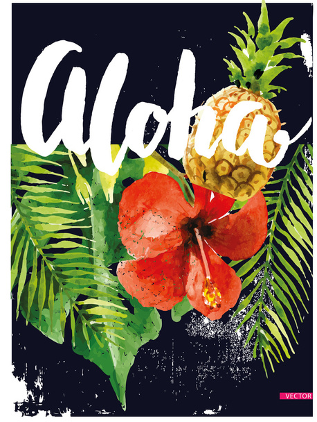 Tropical palm listy hladké vektorové pozadí květinový vzor - Vektor, obrázek