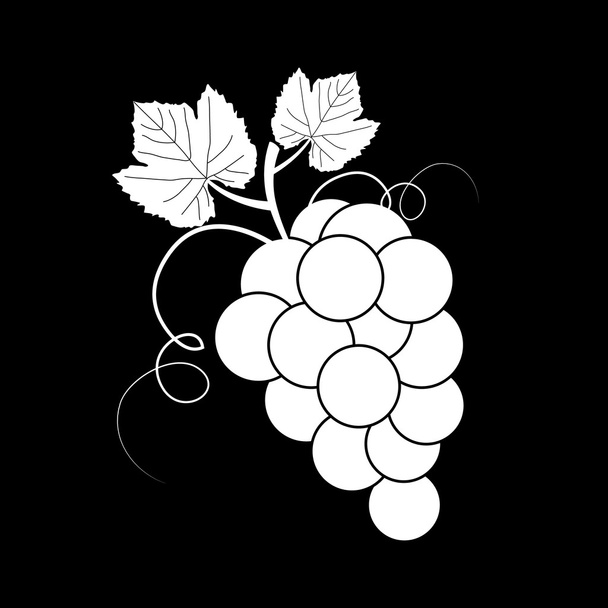 Geïsoleerde tak van druivenmost - Vector, afbeelding