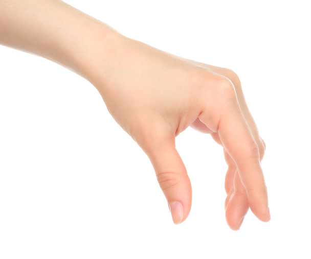 γυναίκα χέρι σε λευκό φόντο - Φωτογραφία, εικόνα