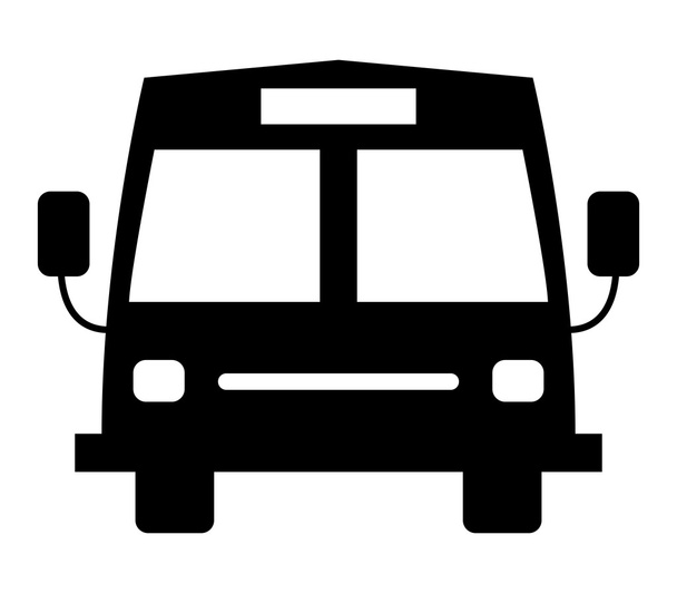 school bus icon on white background - Photo, Image