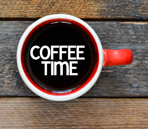 Koffie tijd inscriptie  - Foto, afbeelding