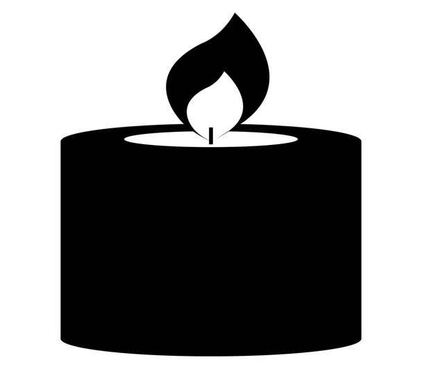 ikona svíčka na bílém pozadí - Fotografie, Obrázek