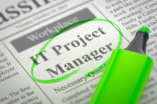 Het Project Manager vacature. 3D illustratie. - Foto, afbeelding