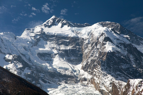 Vew of top Annapurna 2 II from Upper Pisang - Foto, imagen