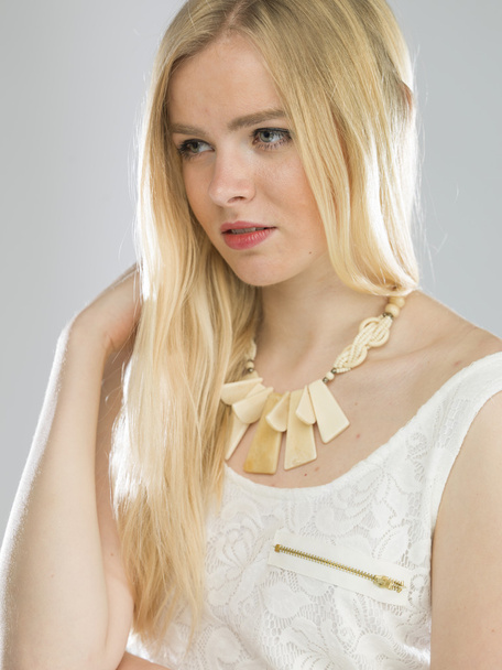 beautiful young blonde women portrait in studio - Foto, Imagem