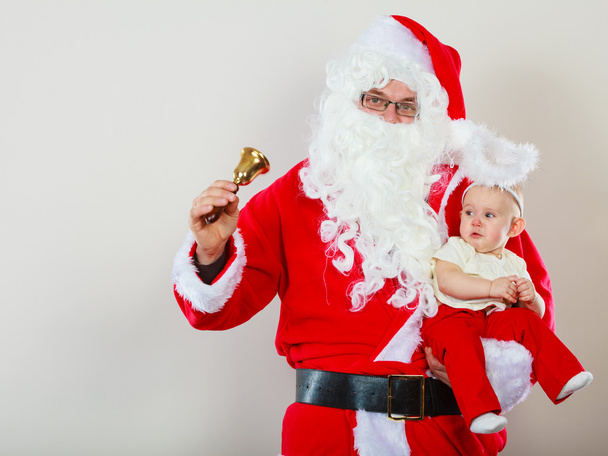 Santa claus with little baby. - Fotó, kép