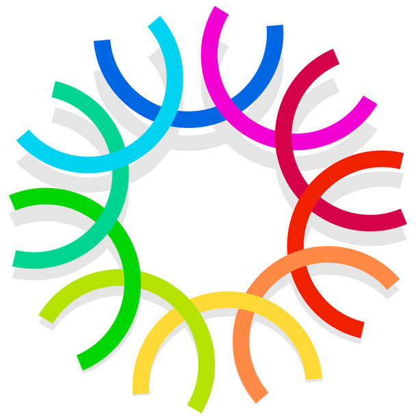 Elemento colorido de diseño en espiral
  - Vector, imagen