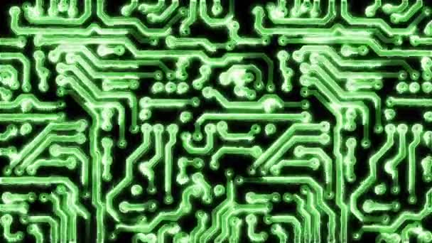 Circuit Board With Electric Signals - Footage, Video