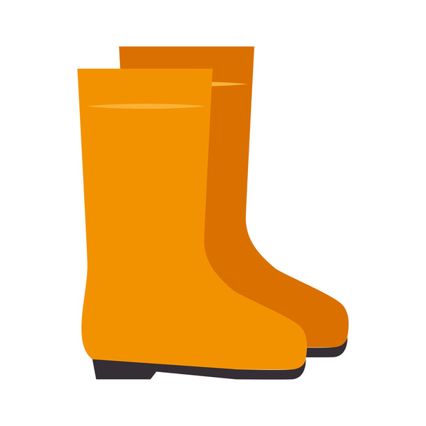 黄色のブーツ産業保安装置 - ベクター画像