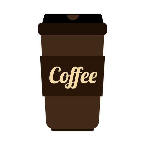 Кофейная чашка, доступная на вынос
 - Вектор,изображение