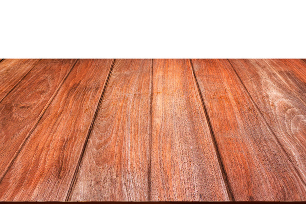 Dřevěný stůl top na bílém pozadí - Fotografie, Obrázek