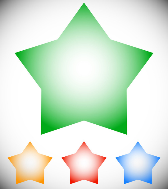 Transparante ster elementen instellen - Vector, afbeelding
