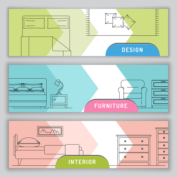 the interior of bedroom - Vector, Image