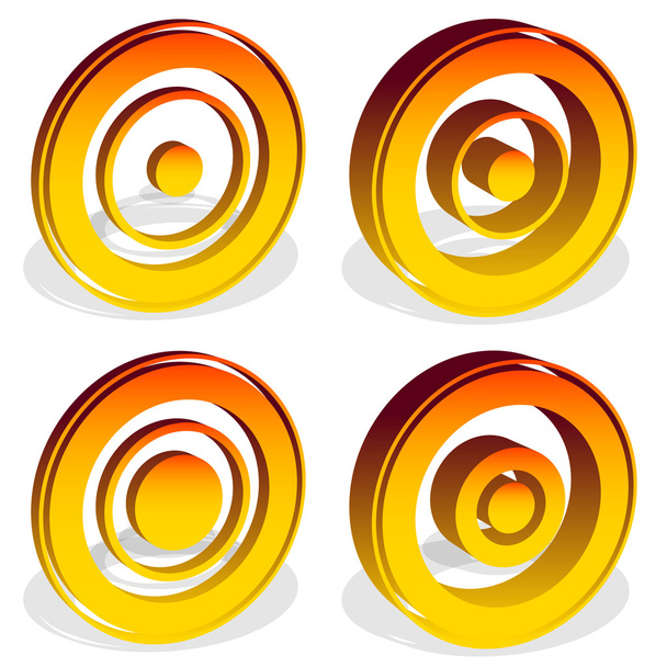 Soustředné kruhy, crosshair, cílové ikony - Vektor, obrázek