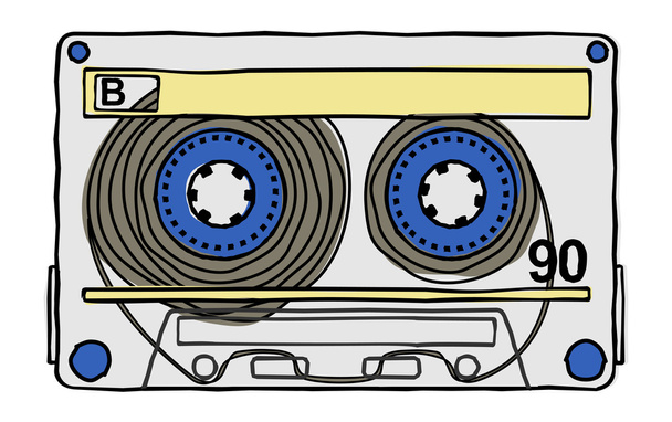 Compact tape cassettes - Vector, Image