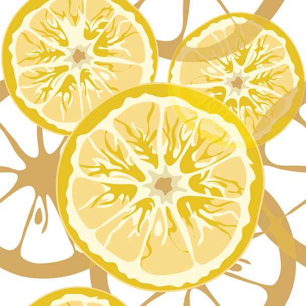 Seamless citrus pattern - Vector, Image