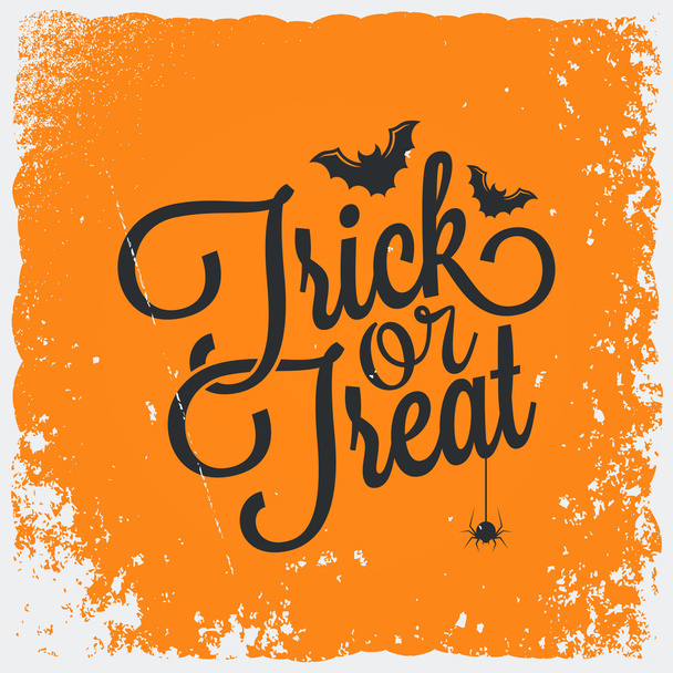 Trick or treat halloween lettering background - Vetor, Imagem