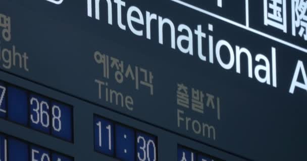 Horario de vuelo con llegadas internacionales
 - Metraje, vídeo