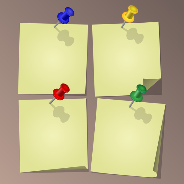 Vector set of colour sticky Notes - Vector, Image