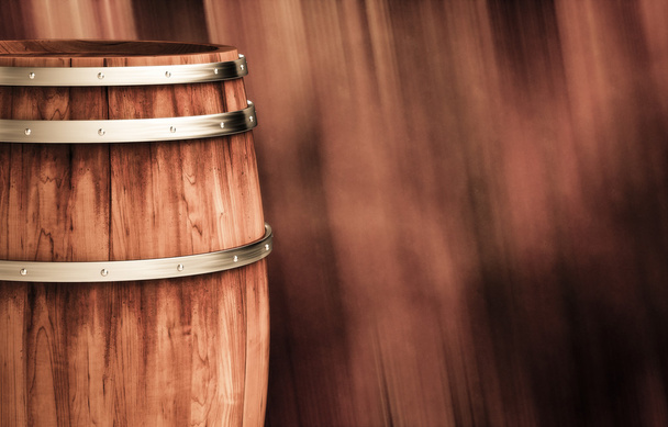 winemaking barrel 3d illustration - Foto, afbeelding