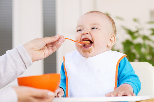 Baby food eating - Photo, Image