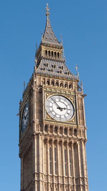 Big Ben, Nahaufnahme des gotischen Zifferblattes. London, Großbritannien. - Foto, Bild